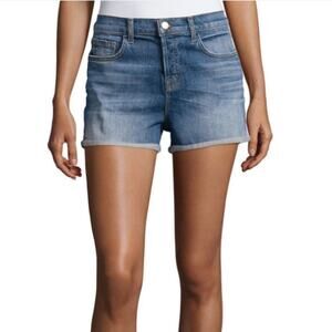 J Brand Gracie High Rise Cuffed Denim Shorts in Jagger Wash